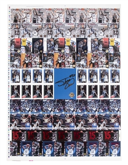 1993-94 Skybox Basketball Shaquille ONeal Uncut Card Sheet (93 Cards)